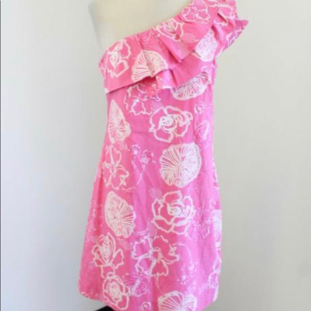 EUC Lilly Pulitzer pink floral dress size 4 Old/vintage